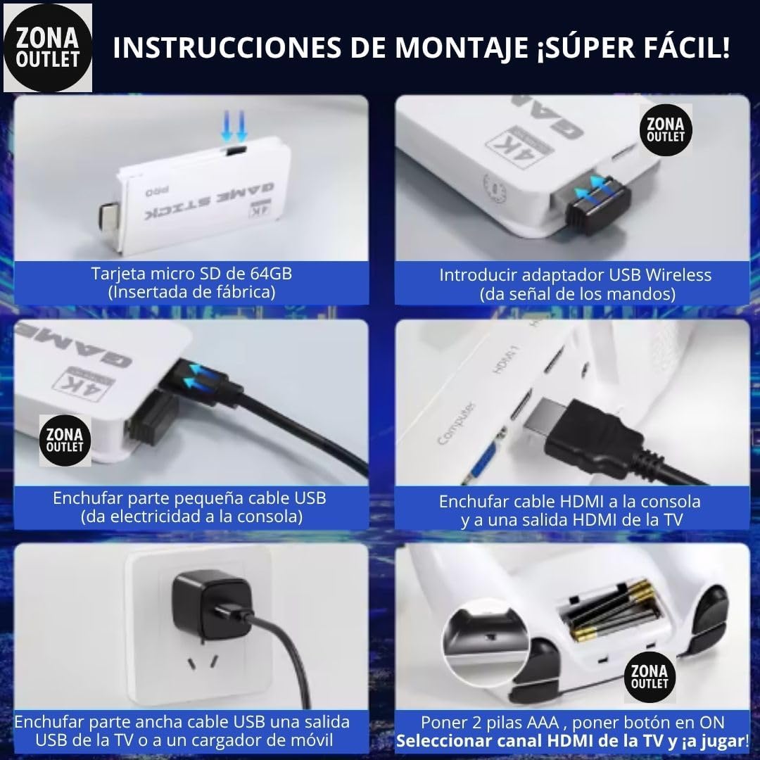 Consola Retro Game Stick M15 Pro White
